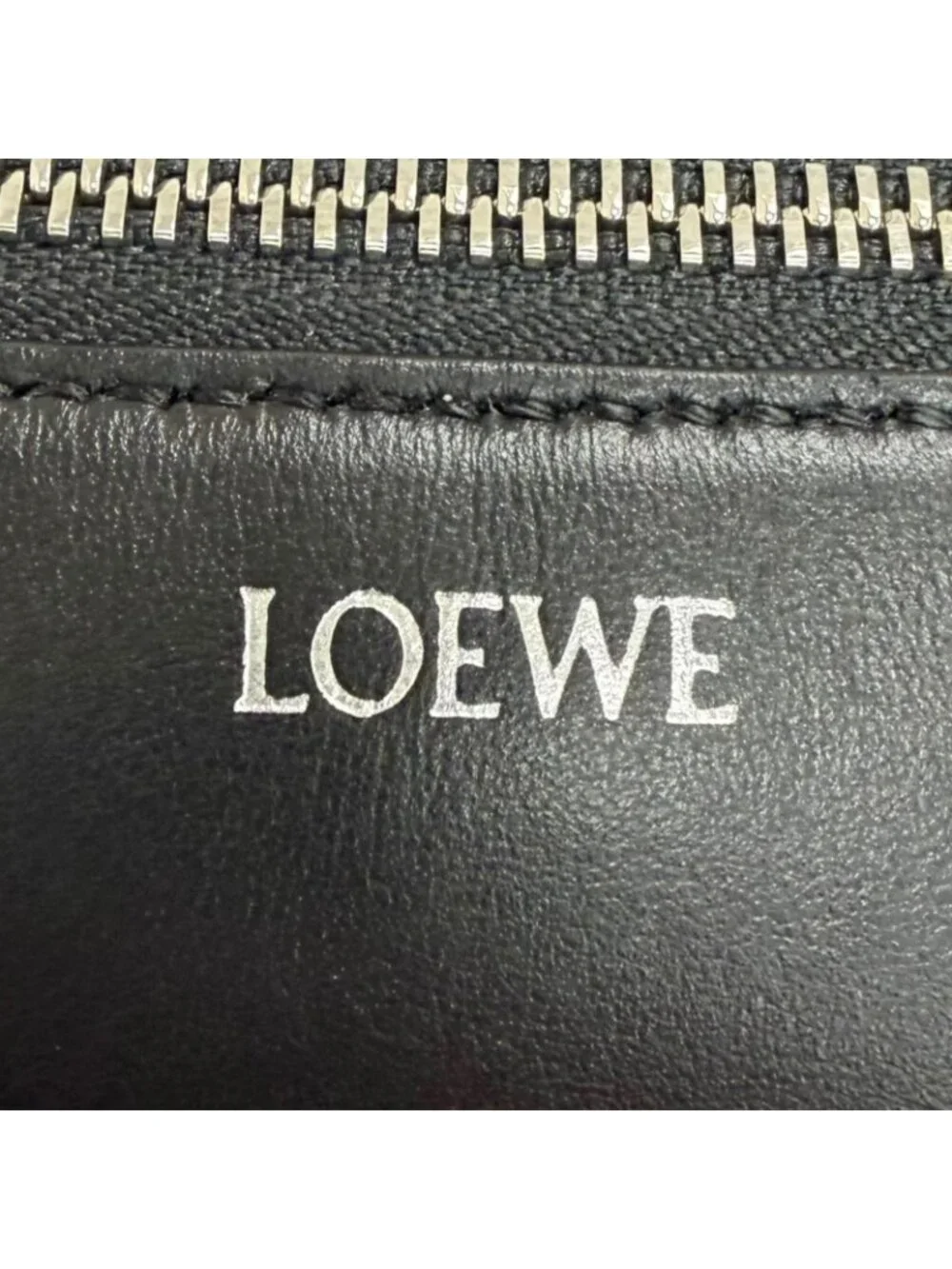 Loewe Puzzle Fold Shiny Napa Calfskin Wash Clutch Black